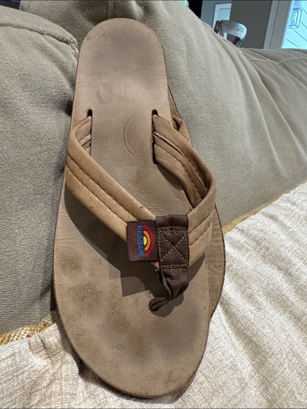 Rainbow Luxury Leather Sandals in sierra brown The Willow double layer - Picture 2 of 4